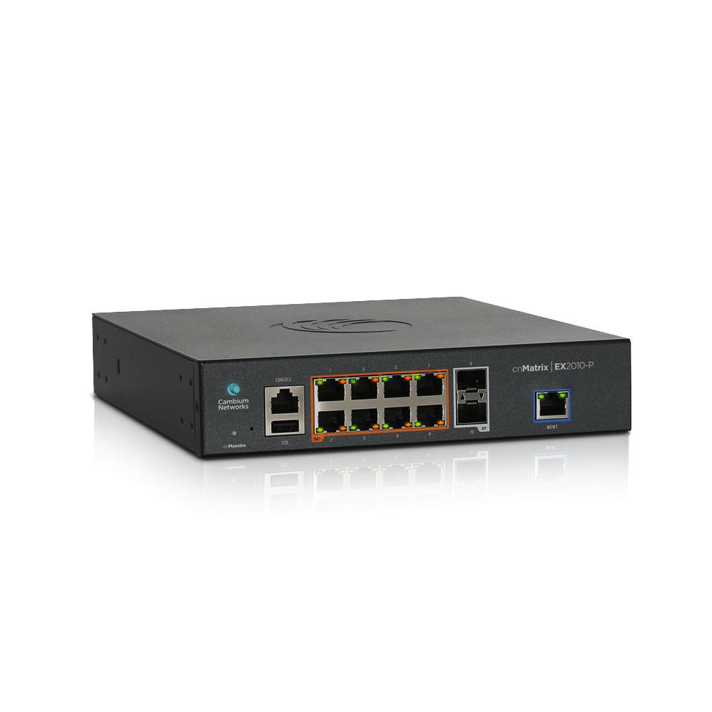 Cambium Networks EX2010-P Network Switches - 512MB - Black