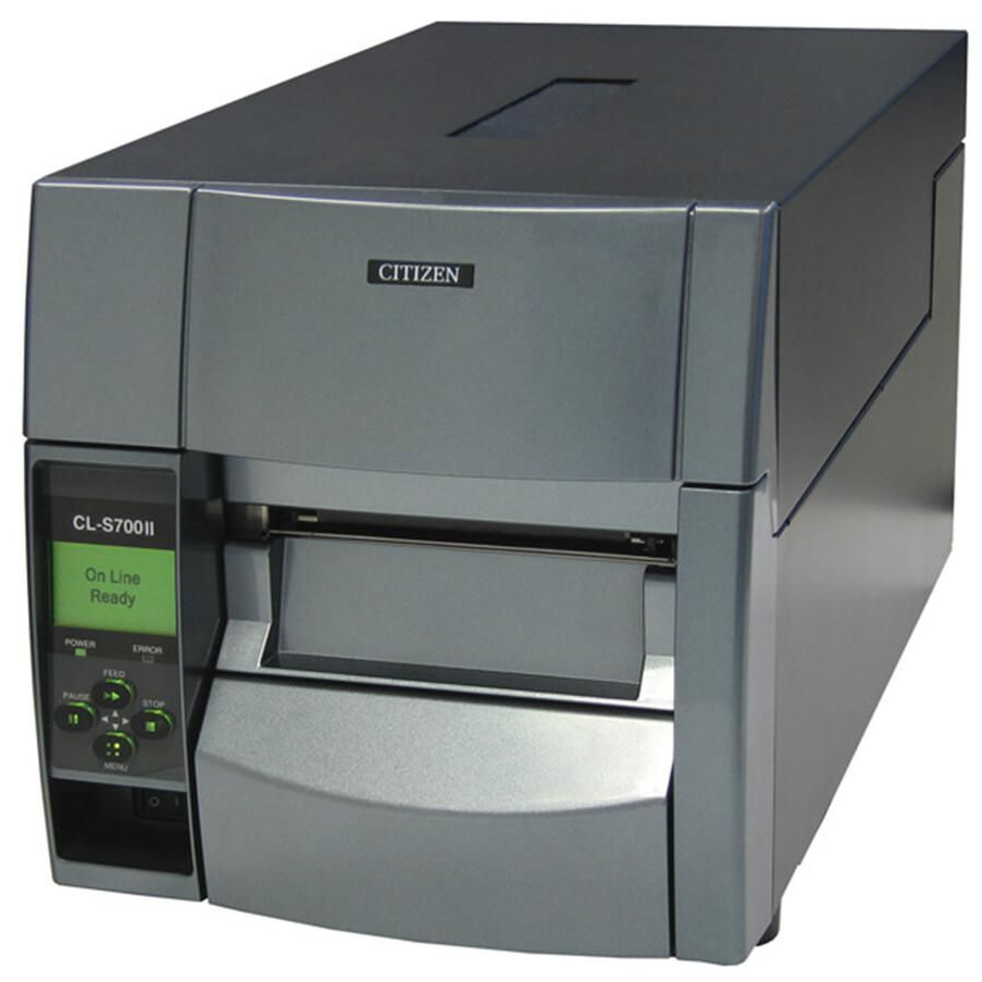 Citizen CL-S700IIDT Printer_ Grey, Direct thermal, with Compact Ethernet Card