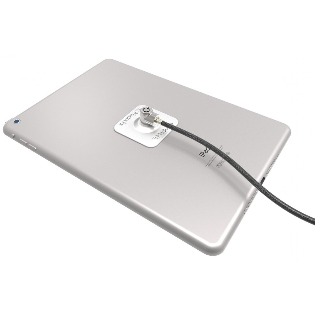 Compulocks Universal Tablet Lock Plate with Keyed Cable Lock Black