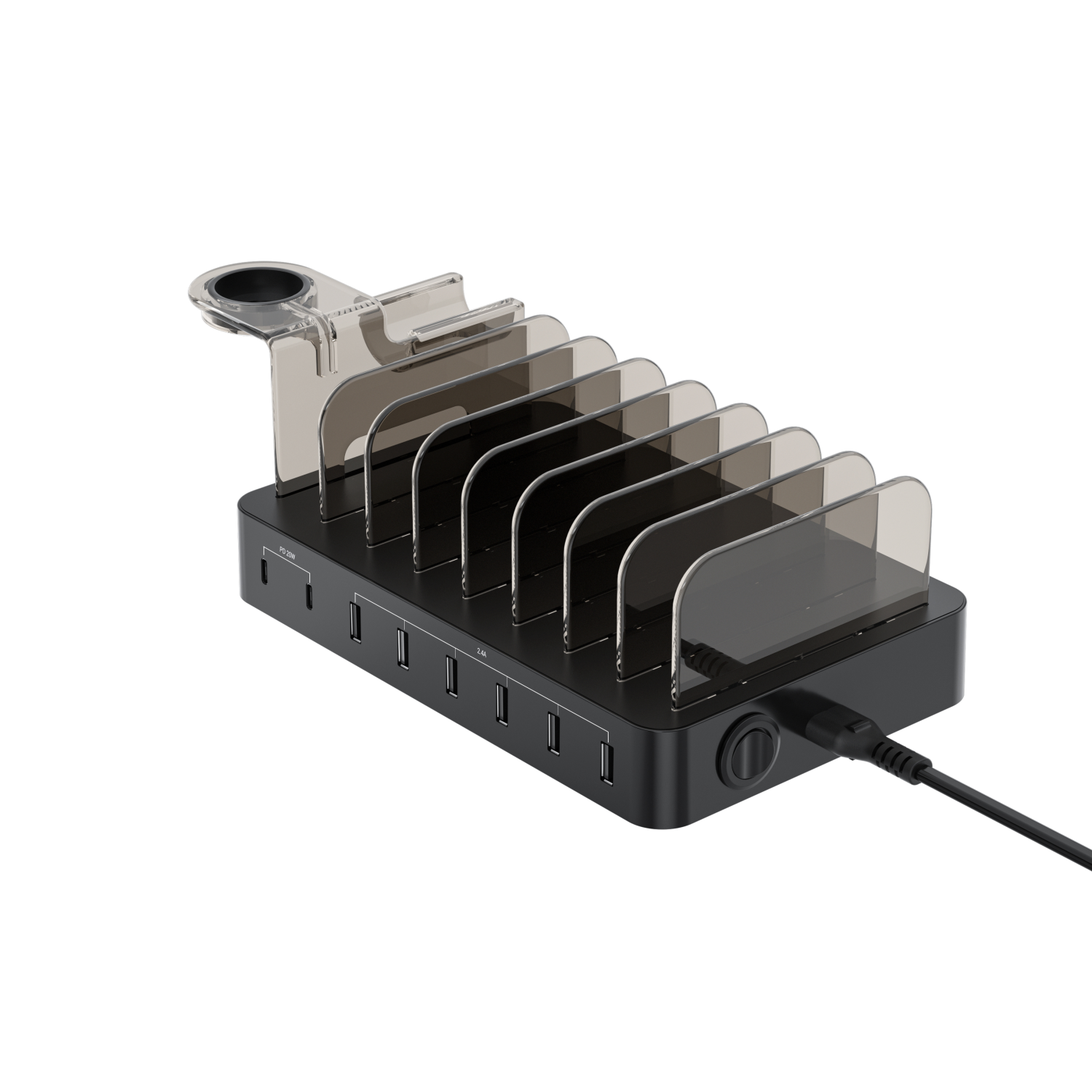 Conceptronic 8-Port Mobile Device Chargers - Black