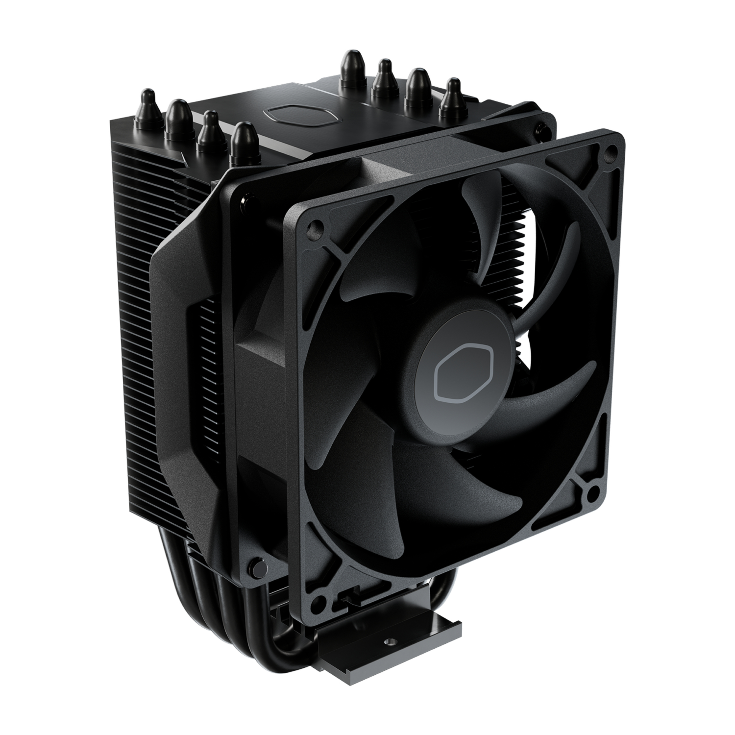 Cooler Master Hyper 411 Nano Heatsink & Fan, Intel & AMD Sockets, All Black, Direct Contact Tech, Aluminum Fins, 4 Heatpipes