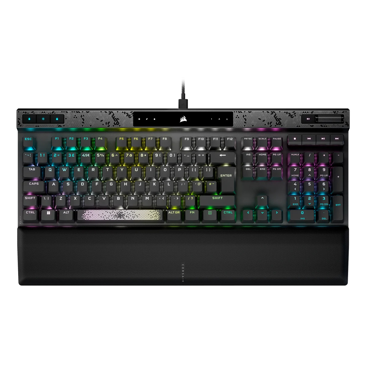 Corsair K70 MAX RGB keyboard Gaming USB Grey, Steel