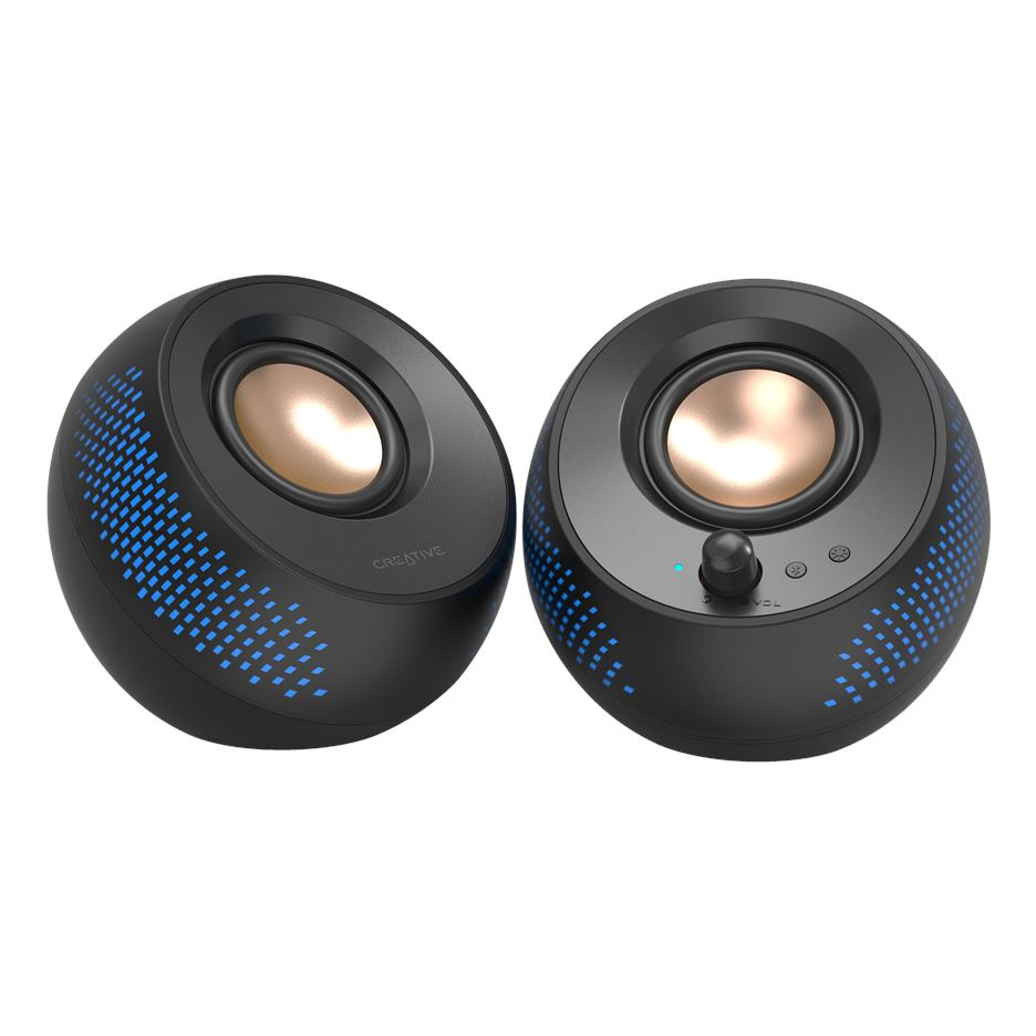 Creative Labs CREATIVE PEBBLE X - 2.0 USB-C SPEAKERS with Customizable RGB lighting & Bluetooth v5.3