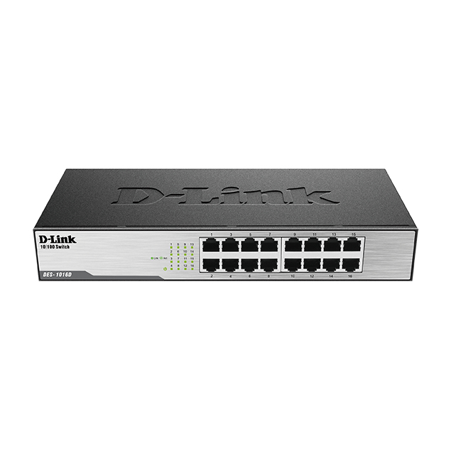 D-Link DES-1016D Network Switches - 2MB - Black