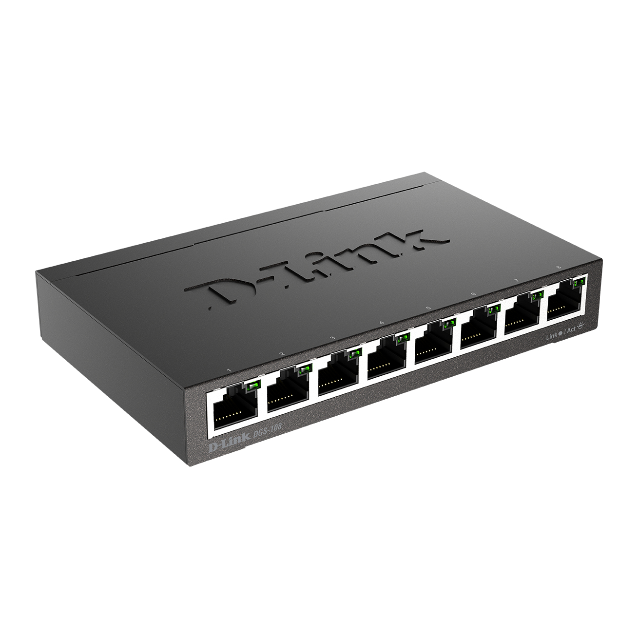 D-Link DGS-108 Network Switches - Black