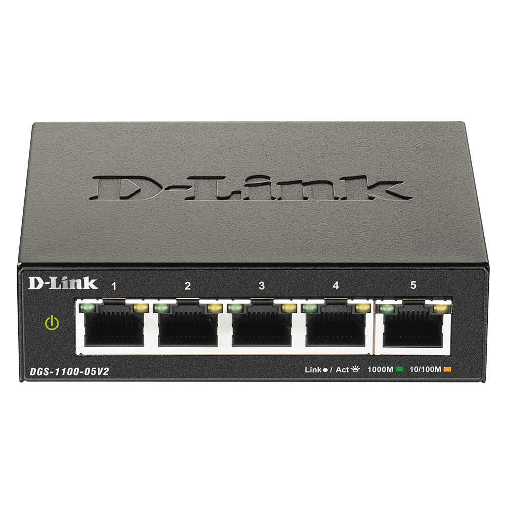 D-Link DGS-1100-05V2 Network Switches - Black