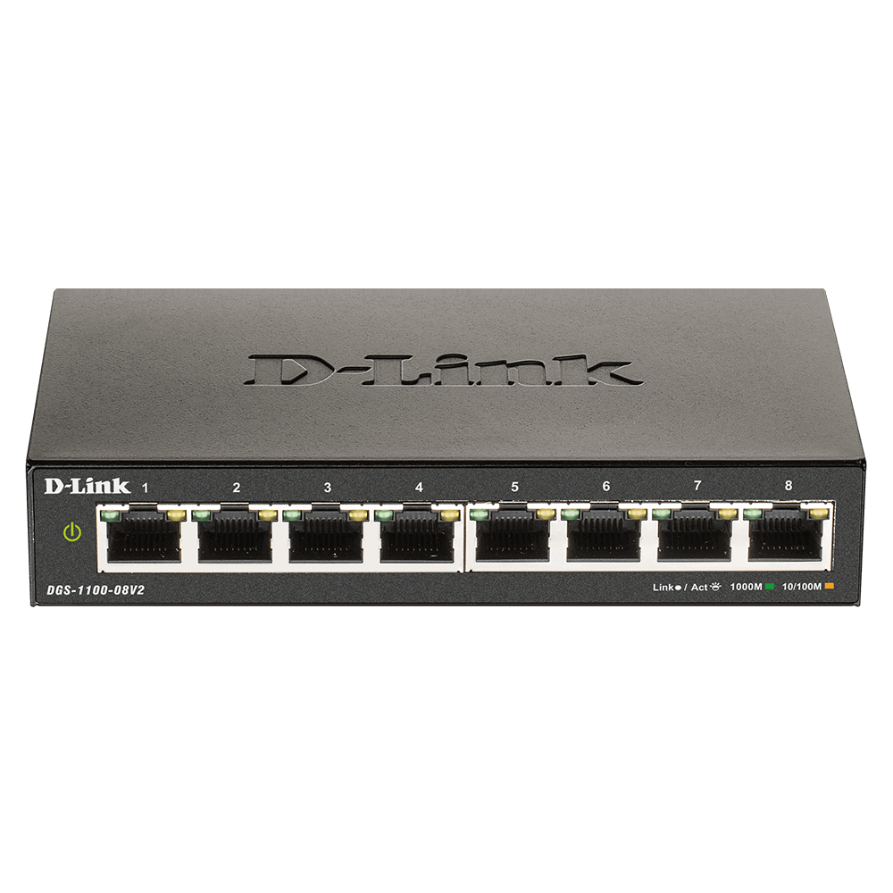 D-Link DGS-1100-08V2 Network Switches - Black
