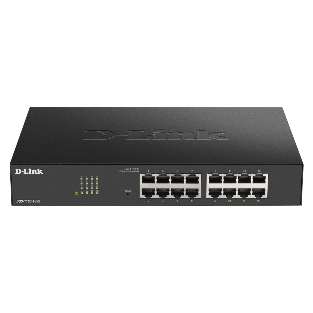 D-Link DGS-1100-16V2 Network Switches - Black
