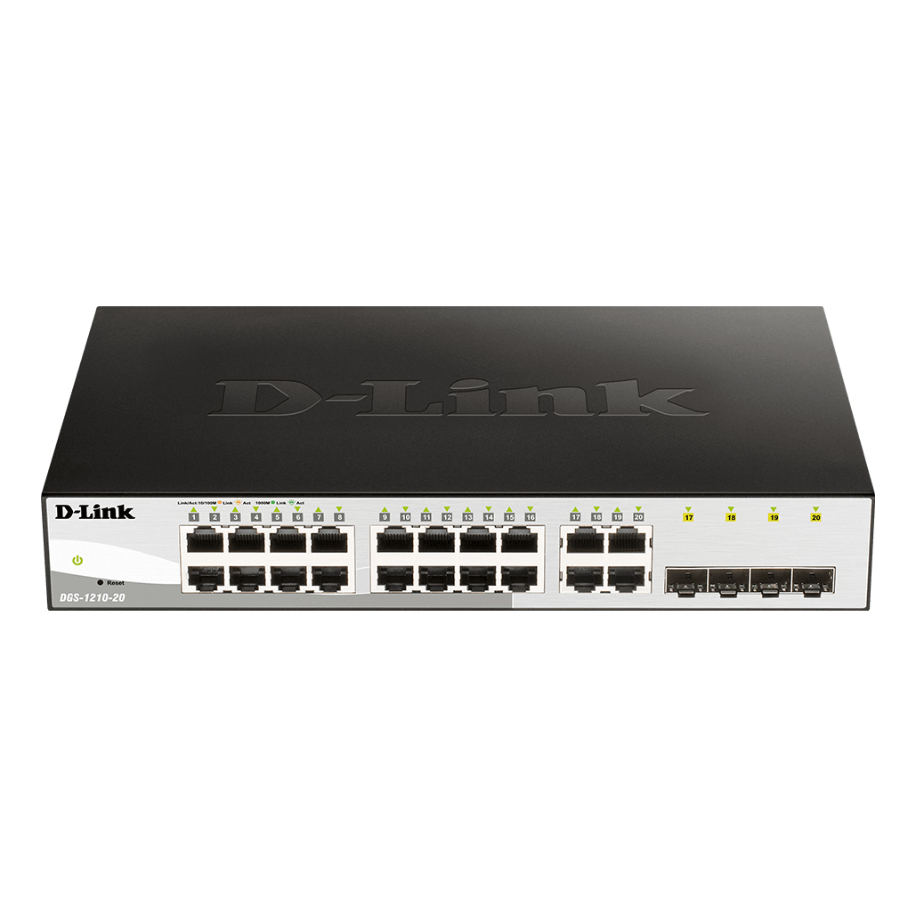 D-Link DGS-1210-20 Network Switches - 256MB - Black