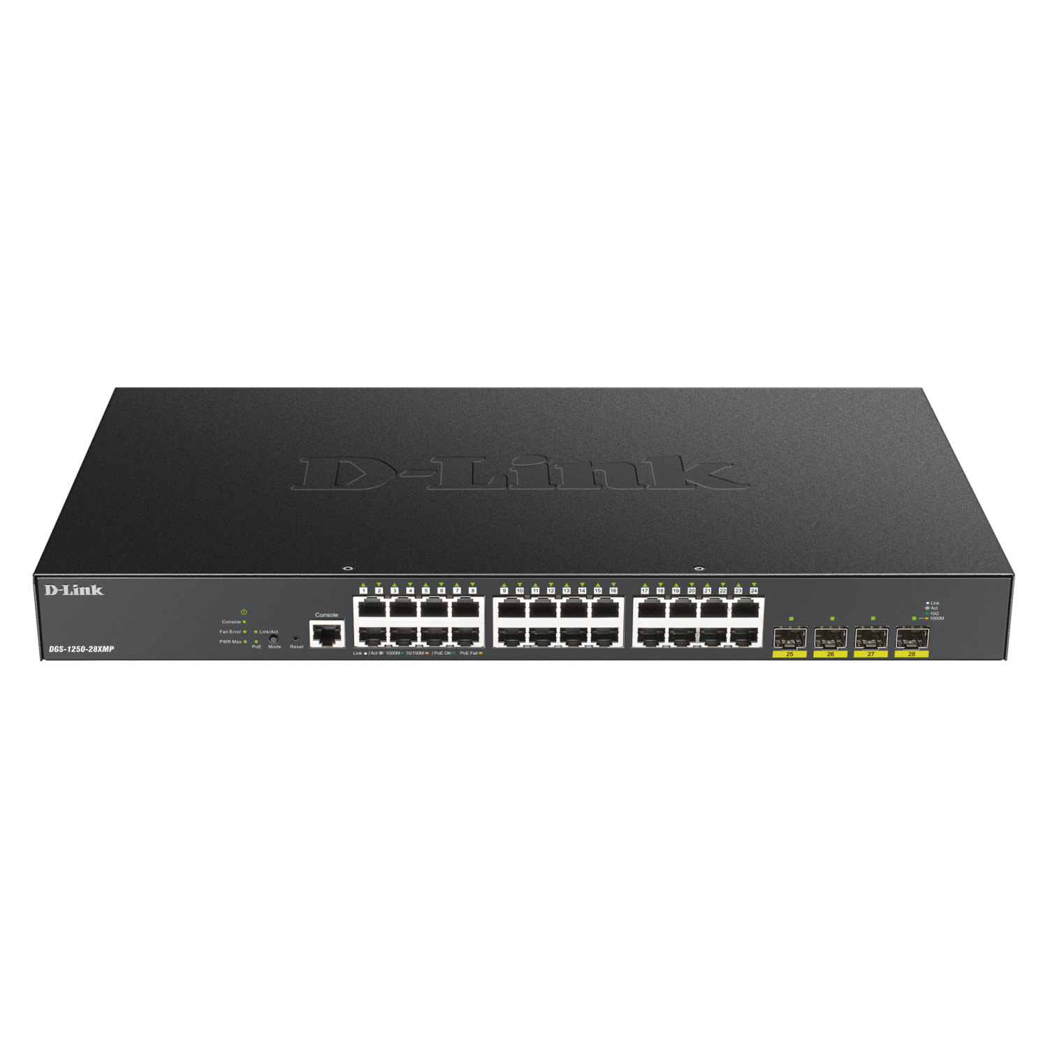 D-Link DGS-1250-28XMP Network Switches - 2048MB - Black