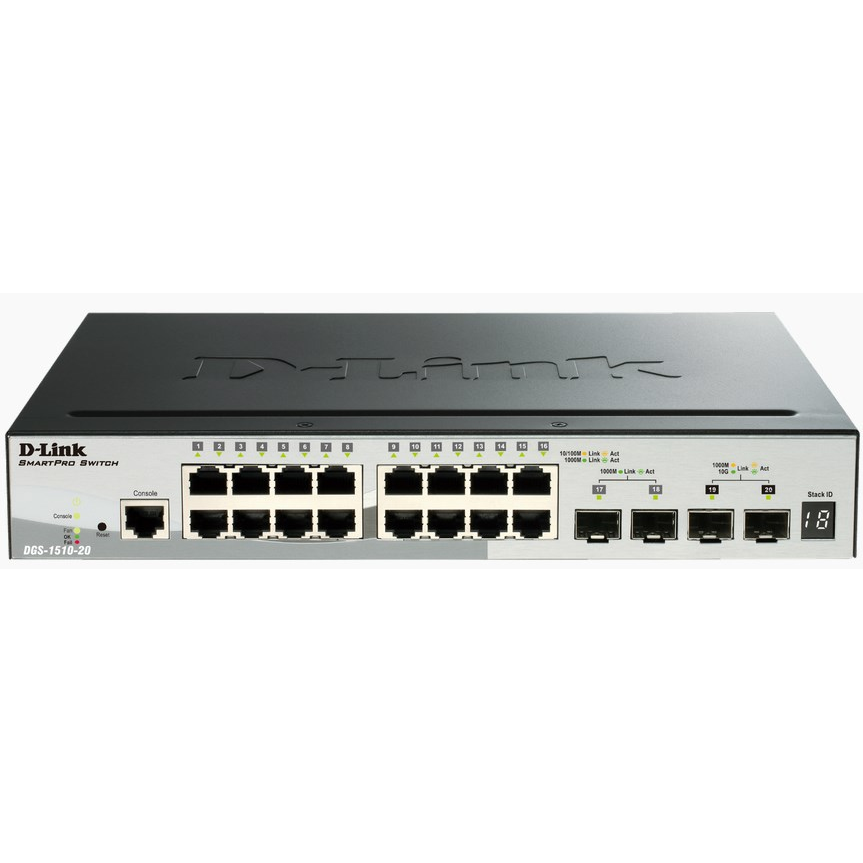 D-Link DGS-1510-20 Network Switches - Black