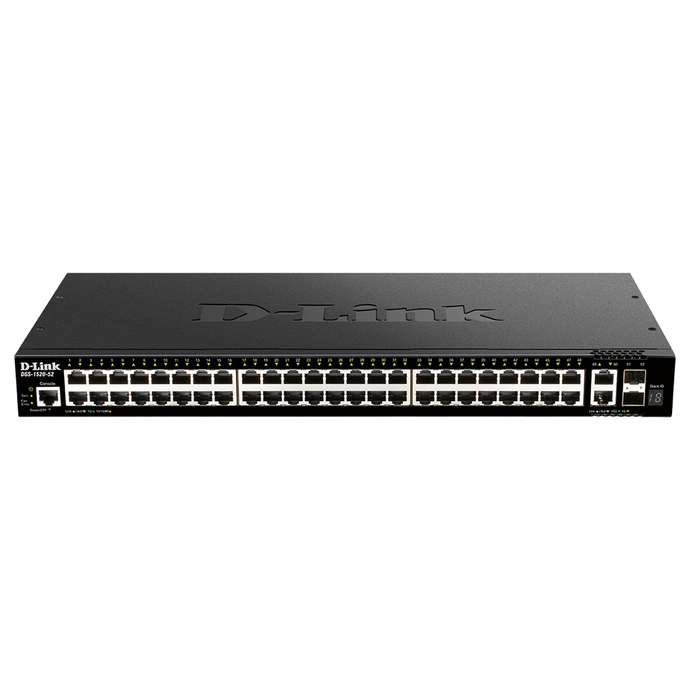 D-Link DGS-1520-52 Network Switches - Black