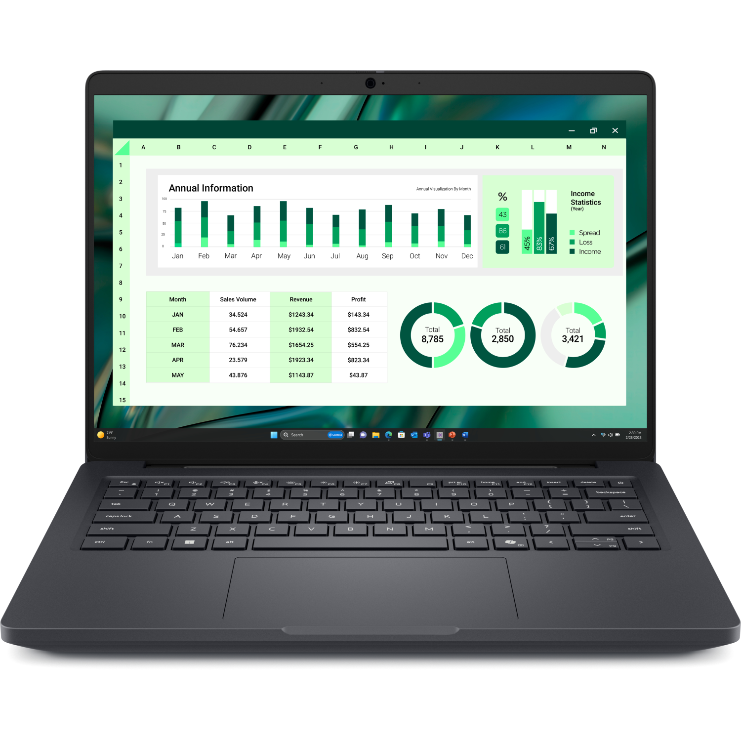 DELL 265H Laptops - 14 Inches - 16GB - Black