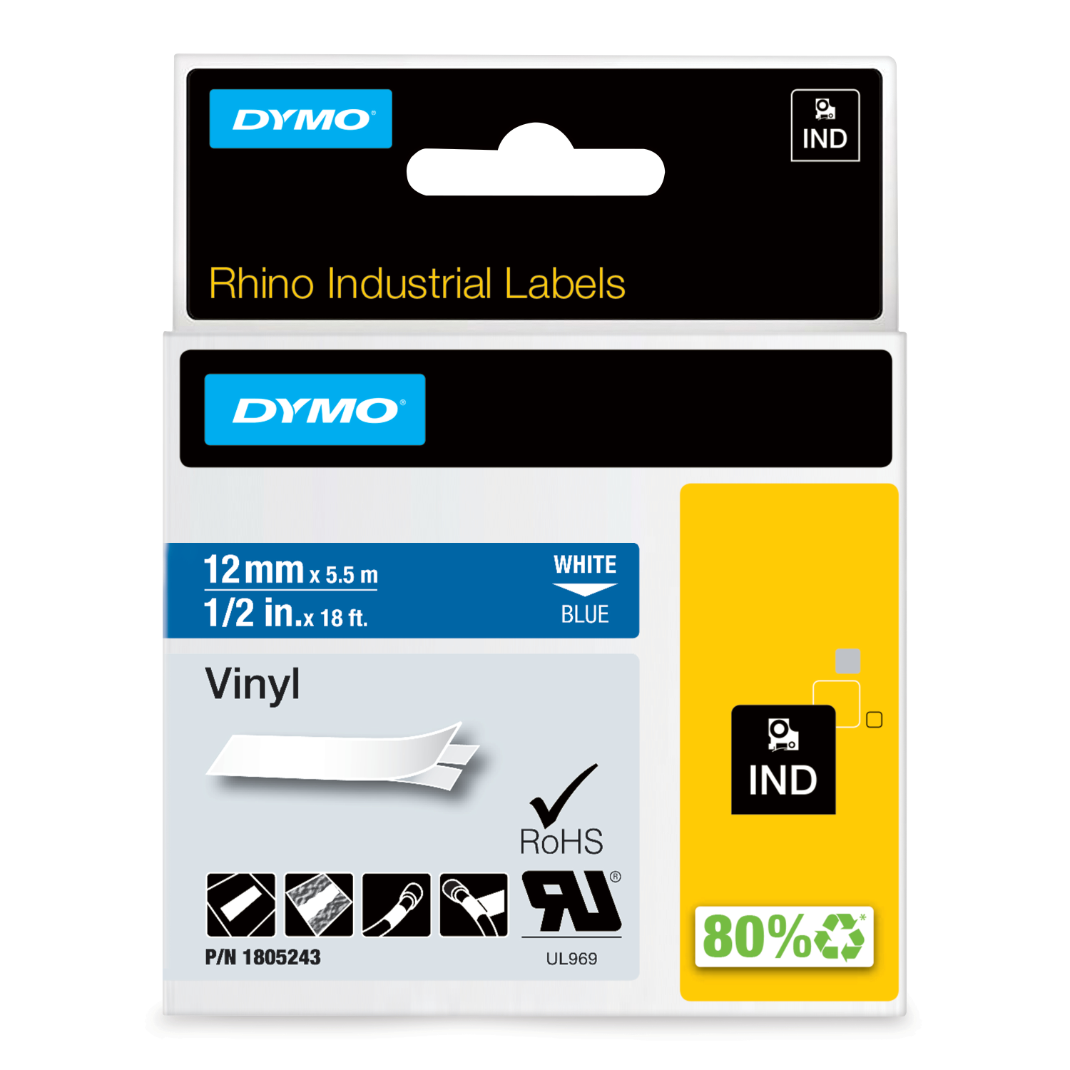 Dymo 12mmx5 Label-Making Tapes - Multi