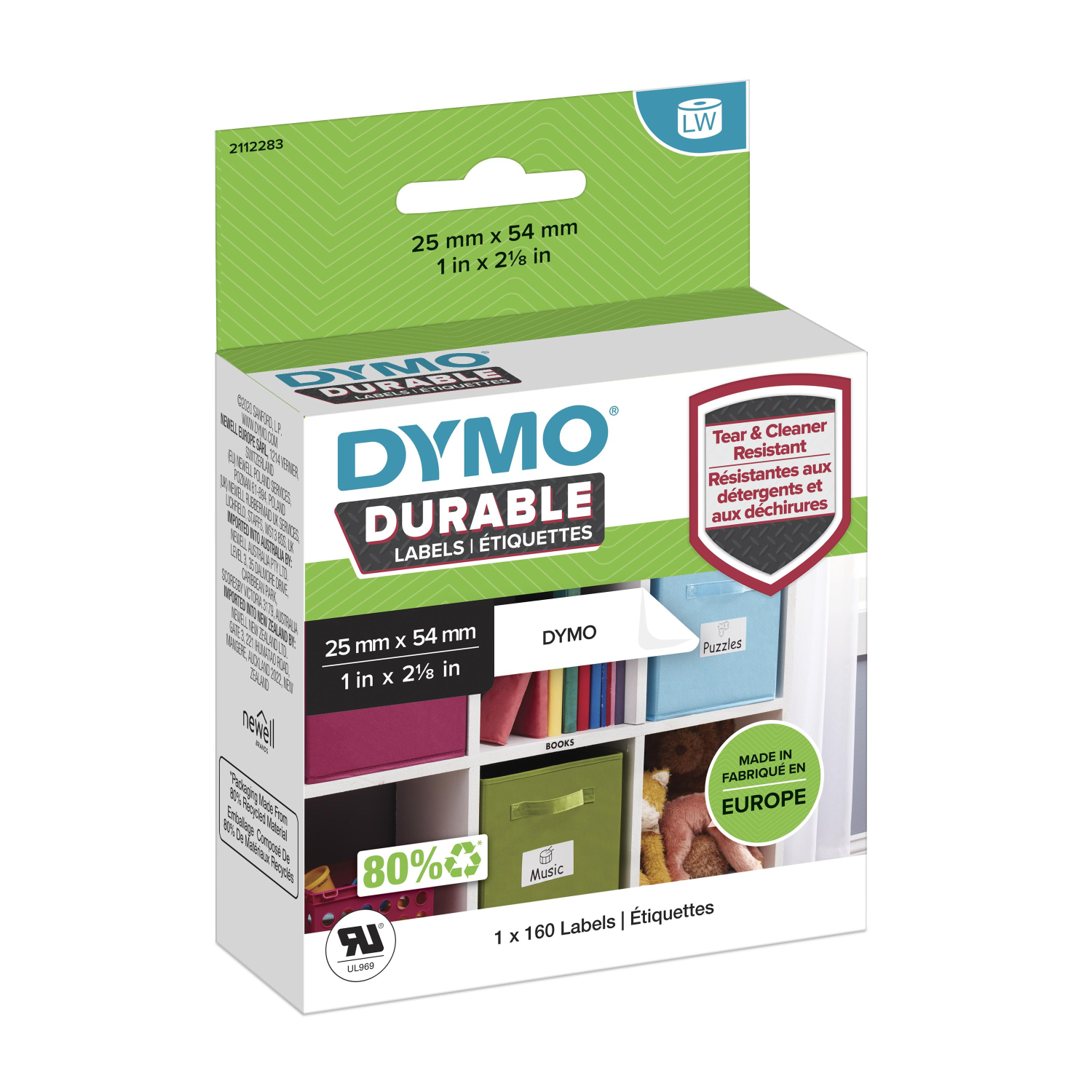 Dymo 54mm Printer Labels - White