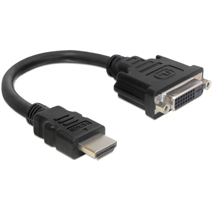 DeLOCK 0.2m HDMI-DVI M/F HDMI Type A (Standard) DVI-D Black