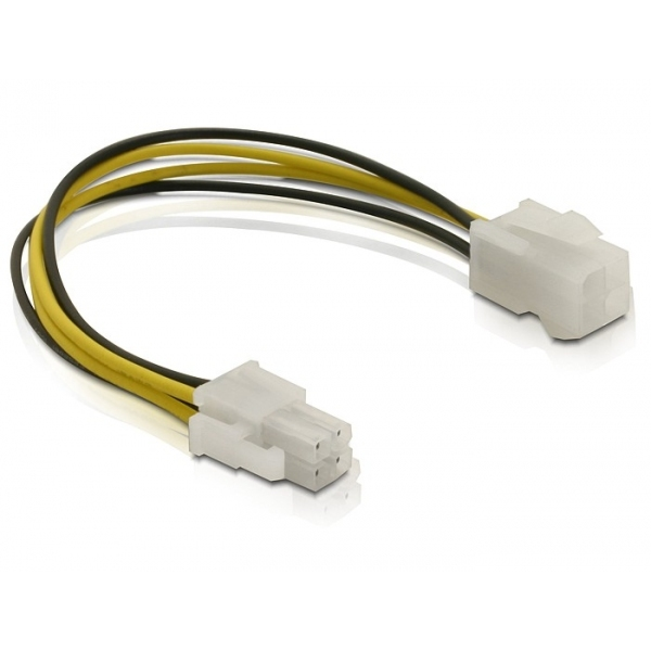 DeLOCK Power cable P4 male/female 0.15 m