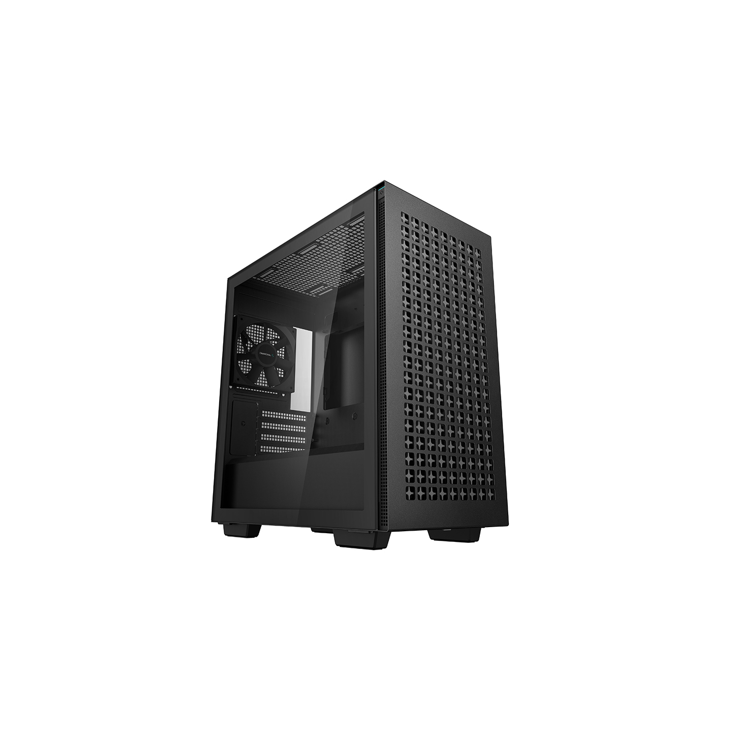 DeepCool CH370 Black Mini Tower Chassis w/ Tempered Glass Window 1x 120mm Fan 2x USB 3.0 mATX/mITX