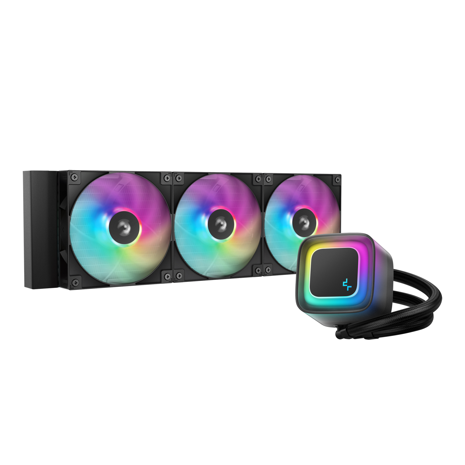 DeepCool LE360 V2 360mm Liquid CPU Cooler Triple 120mm ARGB Fans Anti-Leak Tech Quiet High-Performance Pump Compatible with Intel & AMD Sockets