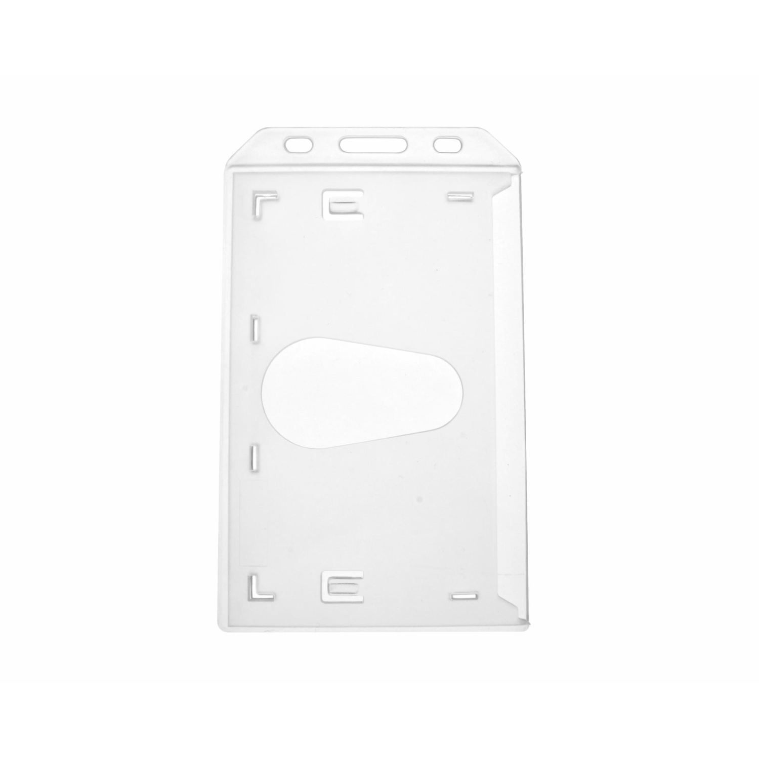 Digital ID Clear Enclosed ID Card Holder - Portrait (Pack of 100)