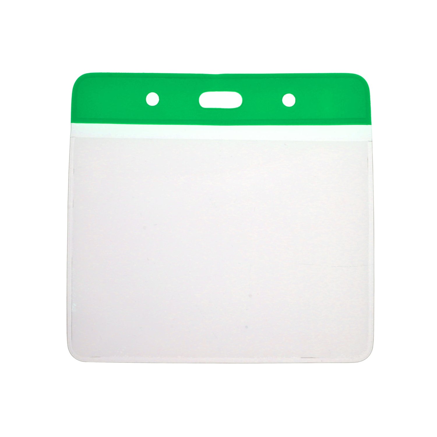Digital ID Vinyl Green Top Visitor Card Holder 102 x 83 mm Landscape - Pack of 100
