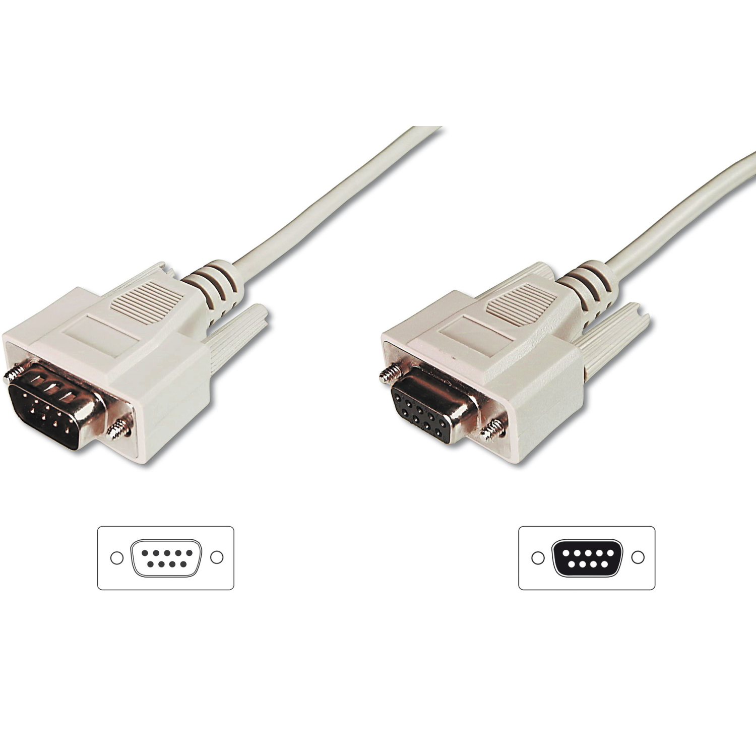 Digitus D-Sub9 VGA Cables - Beige