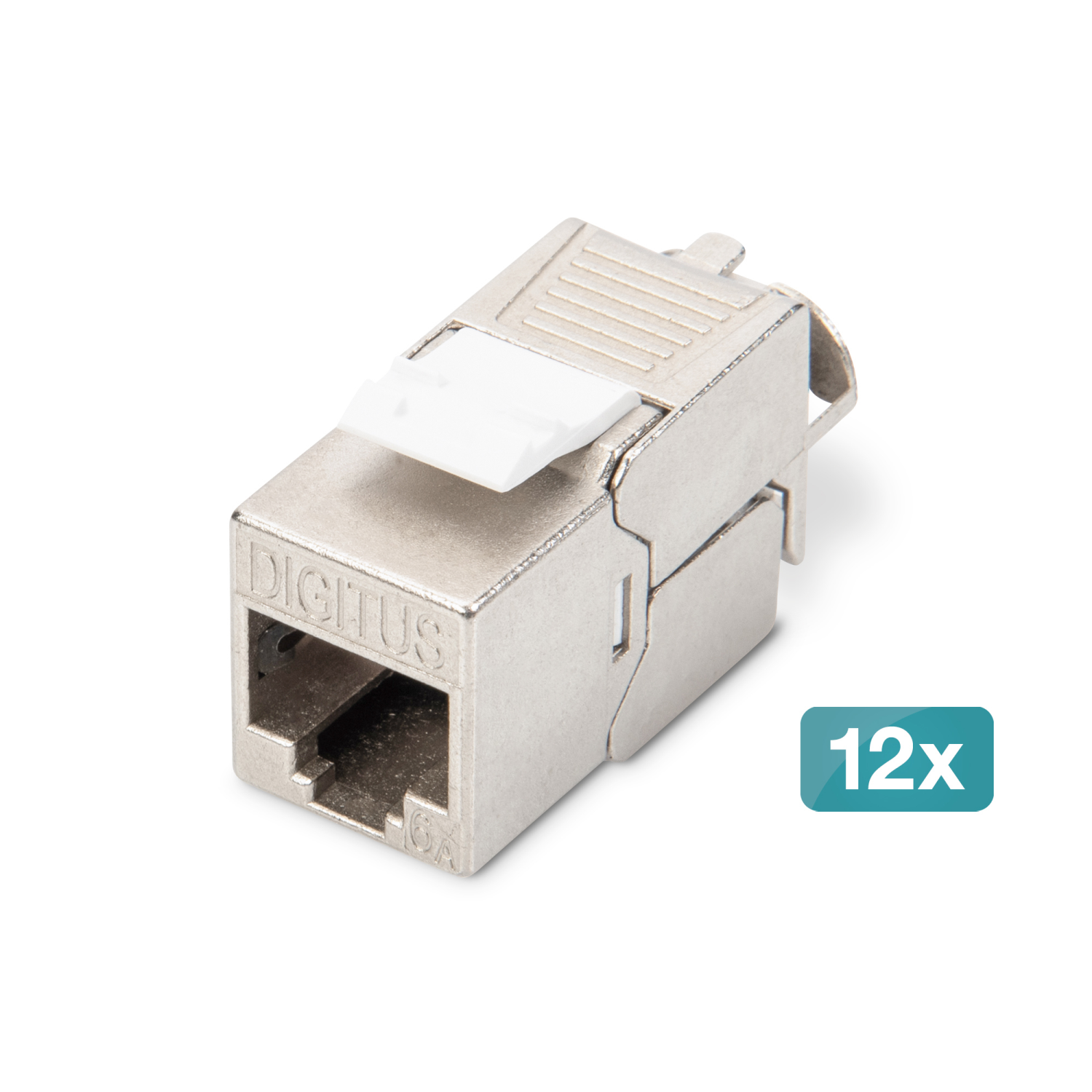 Digitus CAT 6A Keystone module, shielded, tool-free mounting connection - 12 pcs.