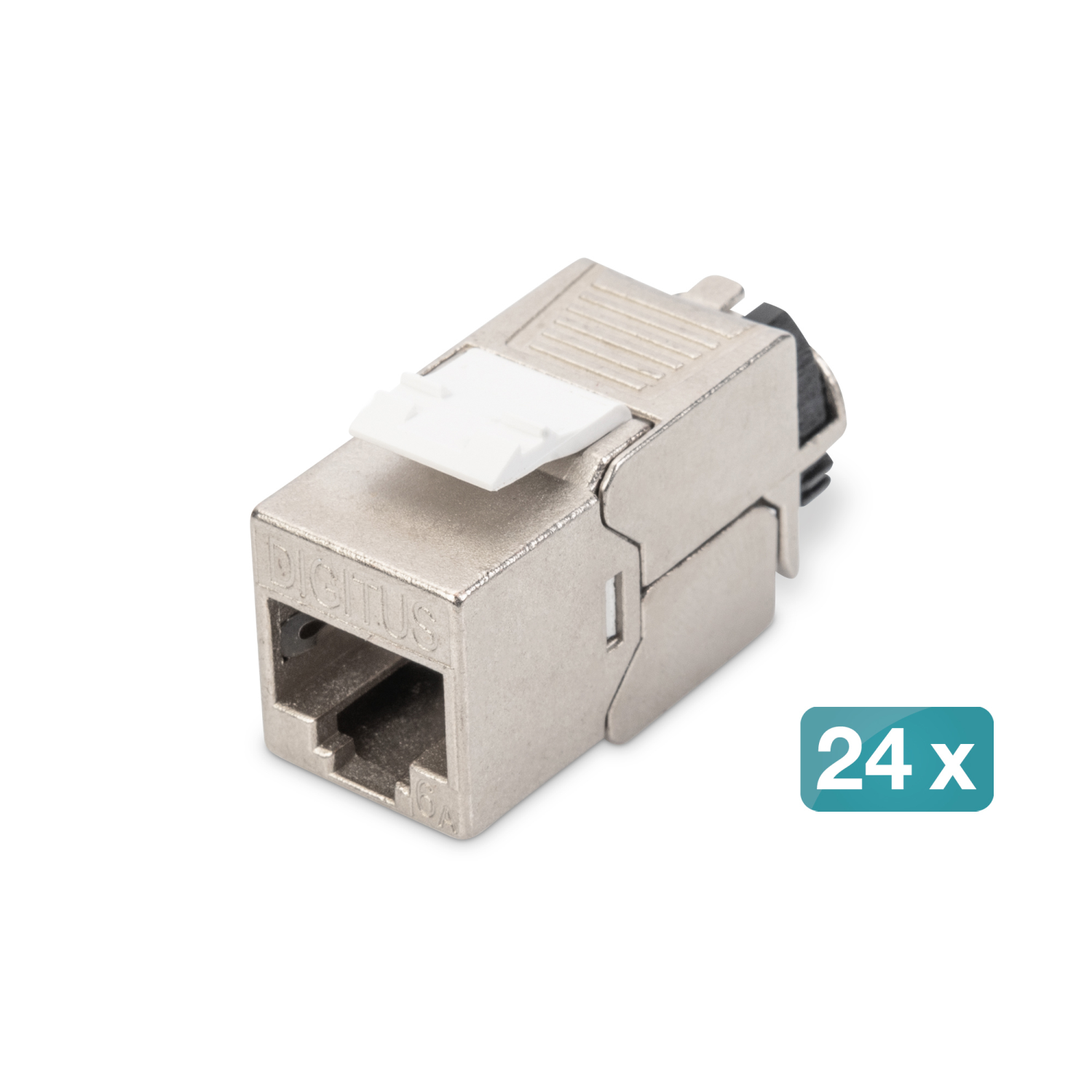 Digitus CAT 6A Keystone module, shielded with intelligent cable manager, set (24 pieces)