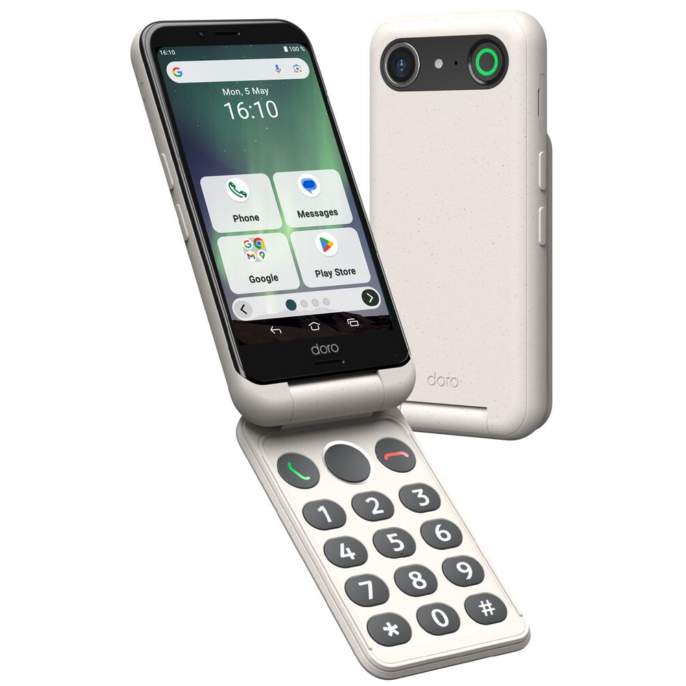 Doro Aurora A20 11.4 cm (4.5") Dual SIM Android 14 4G USB Type-C 4 GB 64 GB 3000 mAh Black, White