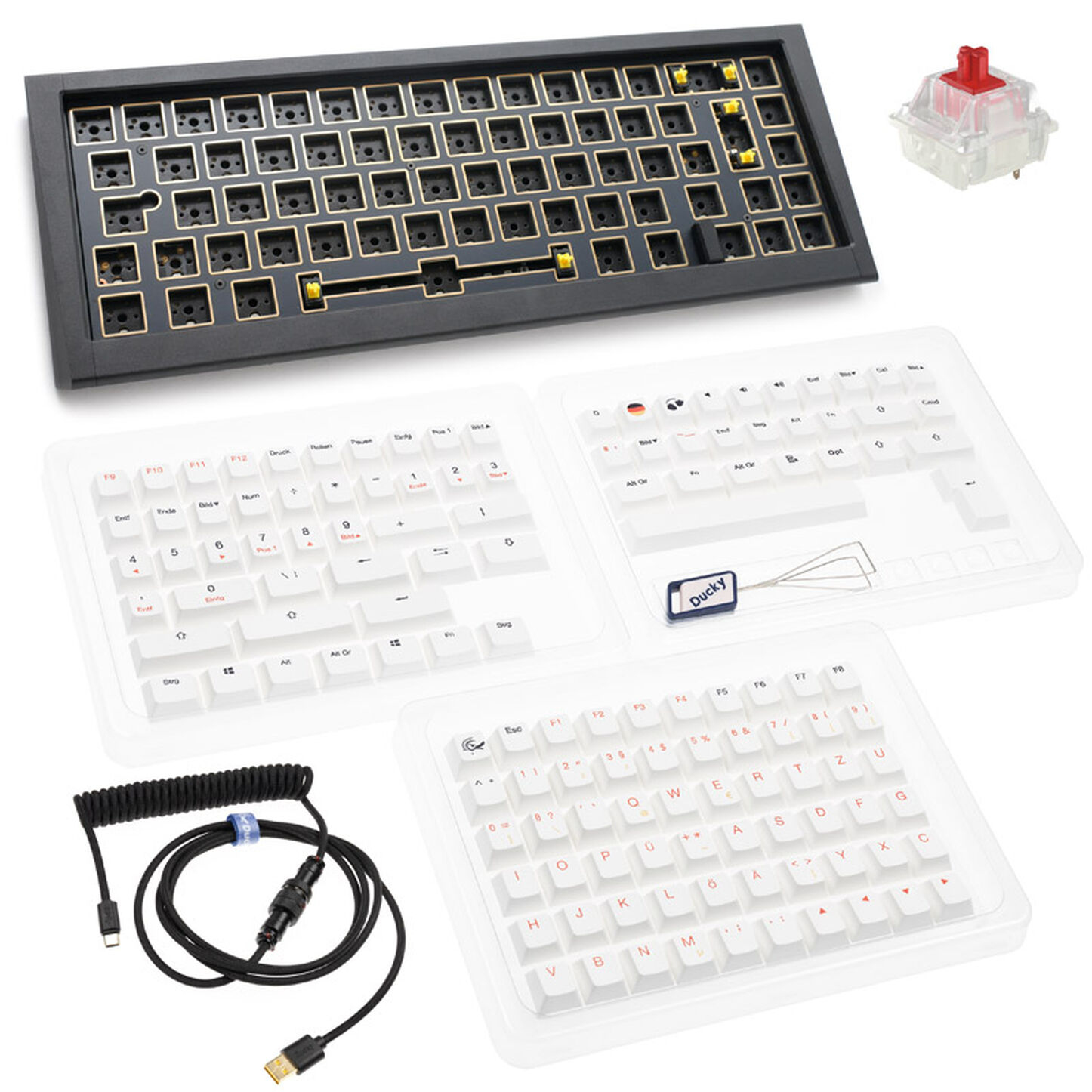 Ducky ProjectD Outlaw 65 Black Barebone DIY Keyboard Kit ISO Layout