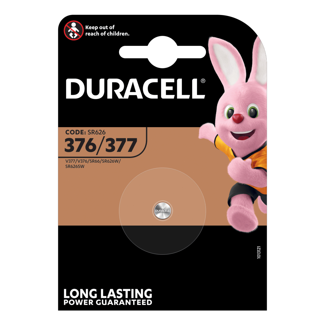 Duracell D377 Household Batteries - Silver