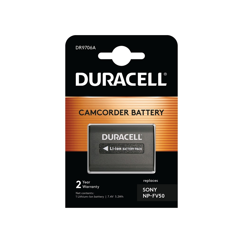 Duracell NP-FV50 Camera/Camcorder Batteries - Black