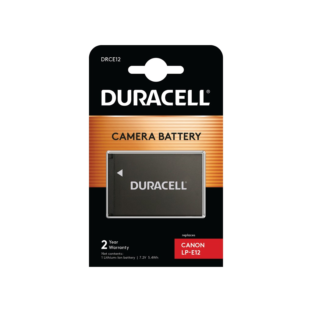 Duracell LP-E12 Camera/Camcorder Batteries - Black