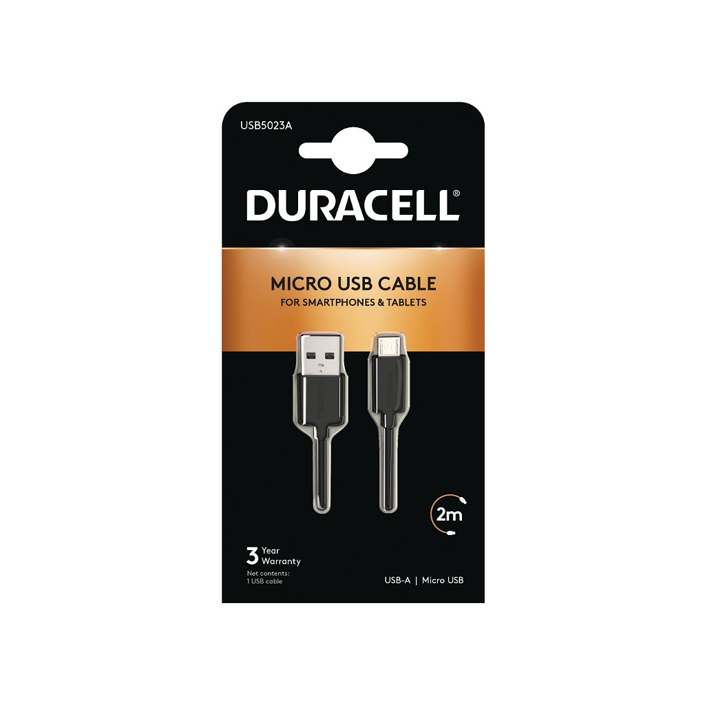 Duracell Sync/Charge Cable 2 Metre Black