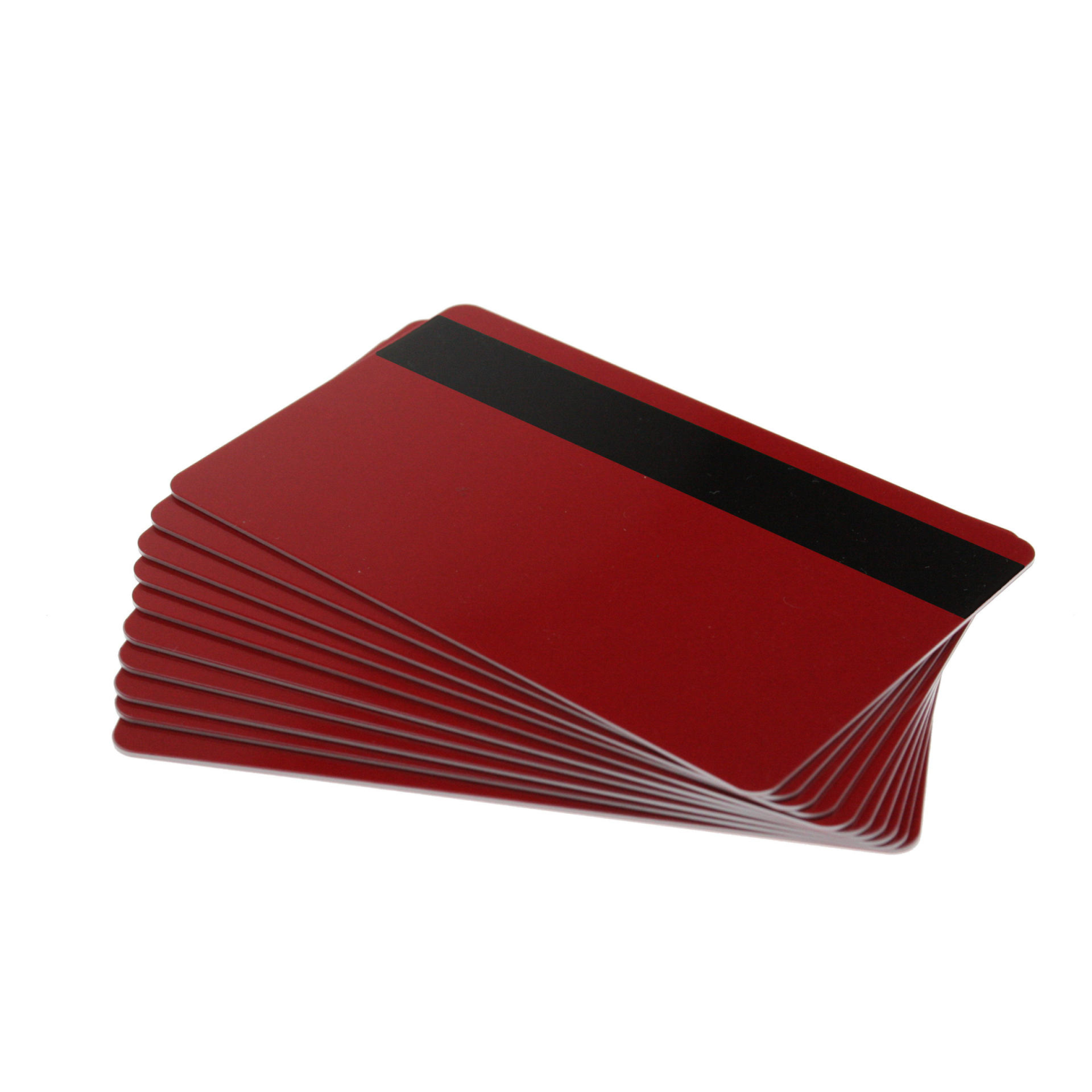Dyestar Red 760 Micron Plastic Cards With Hi-Co Magnetic Stripe (Pack of 100)