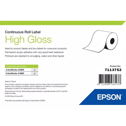 Epson 102mm Printer Labels