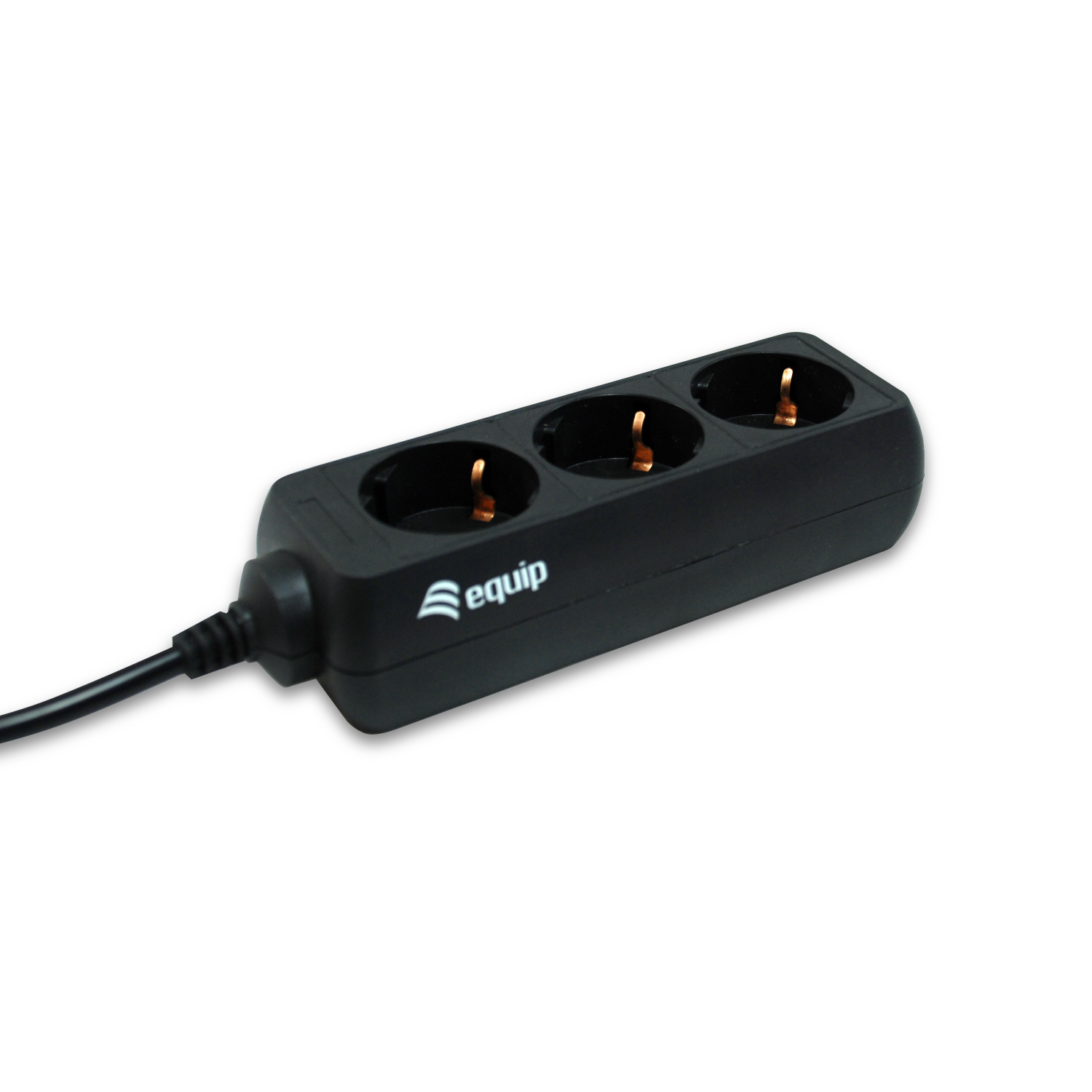 Equip 3-Outlet Power Extensions - Black