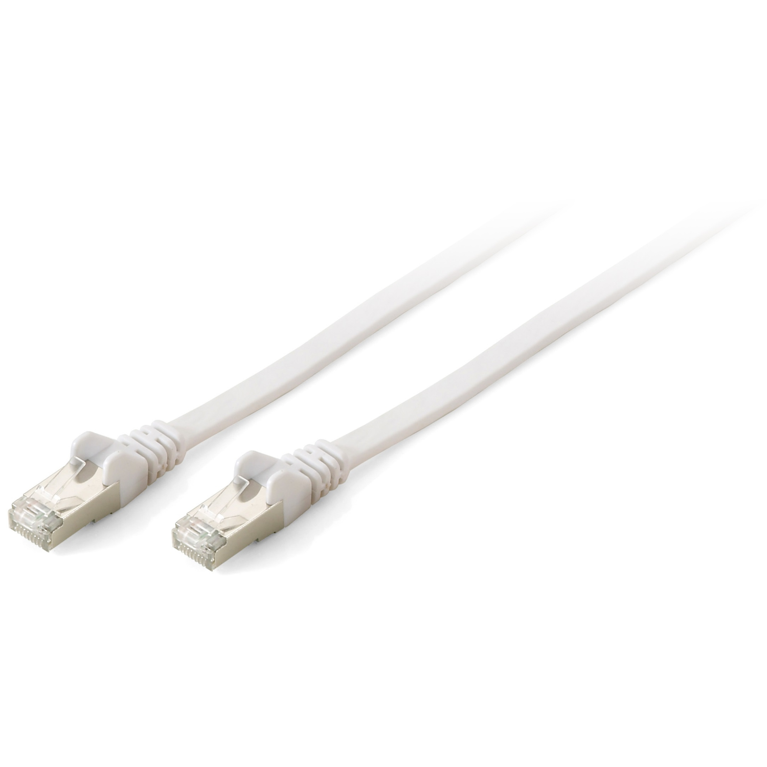 Equip Cat.6A S/FTP Flat Patch Cable, 0.5m, white