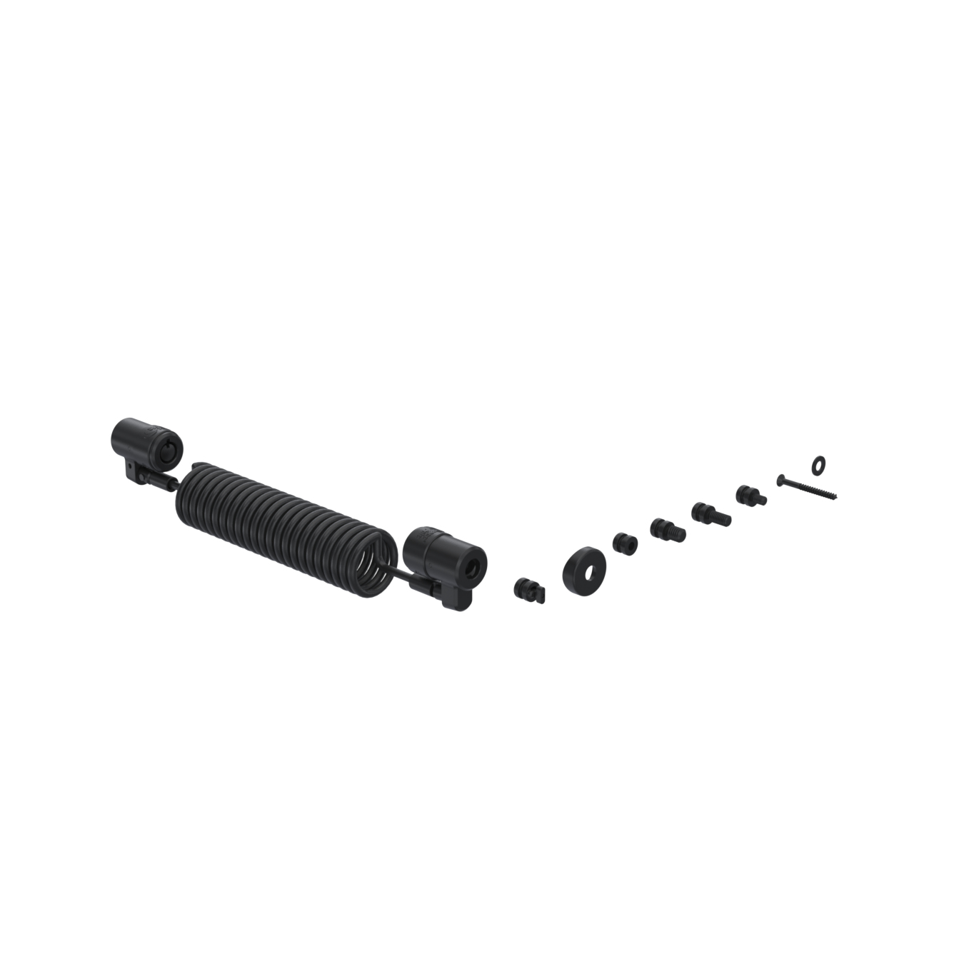 Ergonomic Solutions SpacePole Payment ClickSafe Dual Lock Curly Cable,