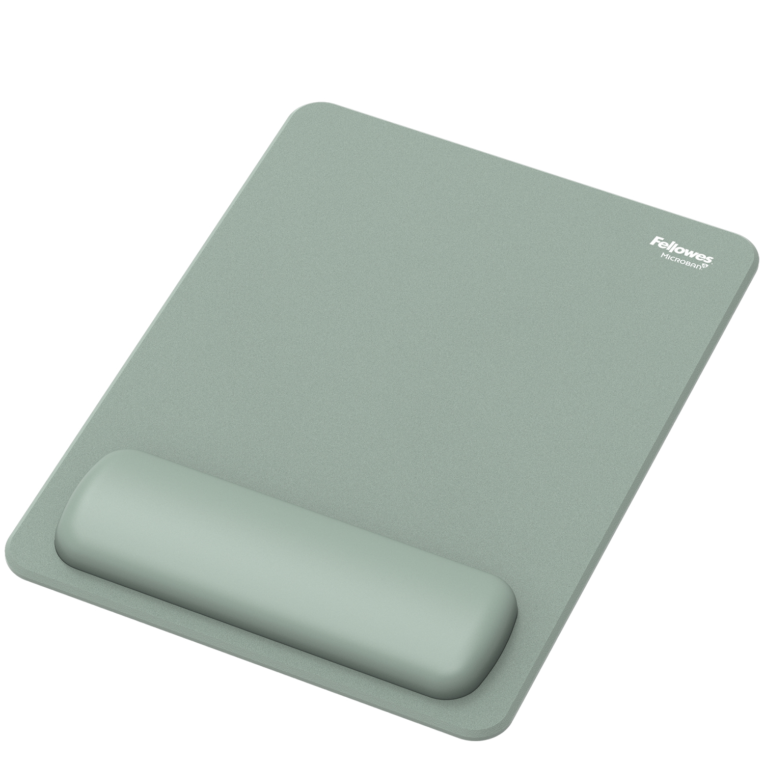 Fellowes Breyta XL Mouse Mat Wrist Rest XL Mouse Pad Wrist Support with Antibacterial Protection Ergonomic Mouse Mat Sage