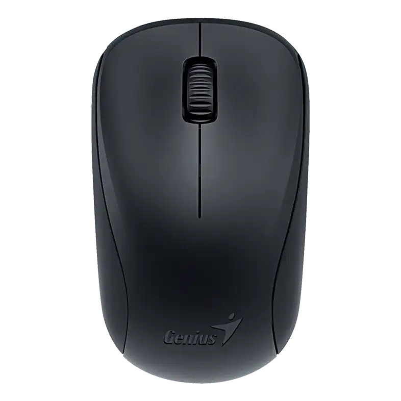 Genius NX-7000 Wireless Mouse 2.4 GHz with USB Pico Receiver Adjustable DPI levels up to 1200 DPI 3 Button with Scroll Wheel Ambidextrous Design Black