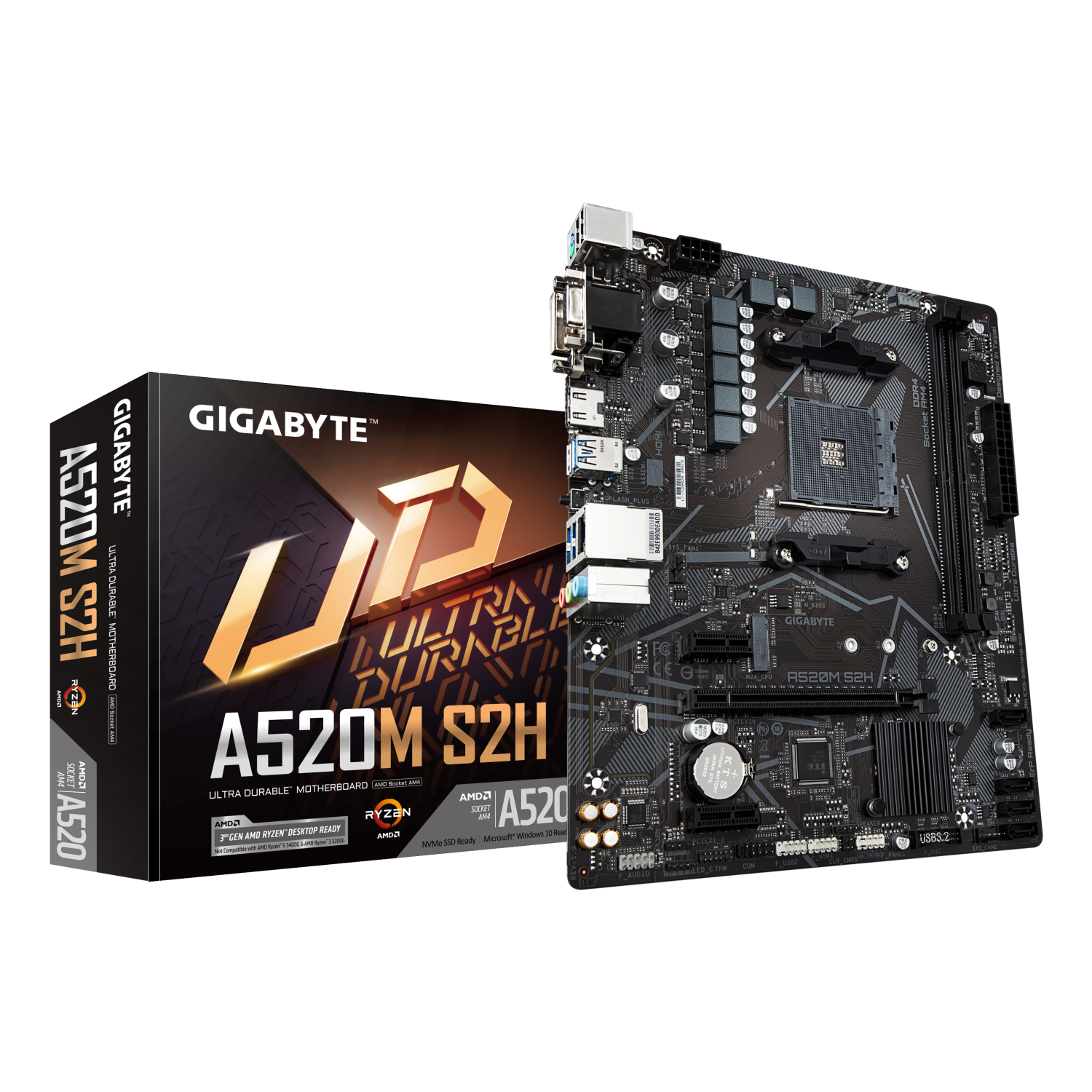 Gigabyte A520M Motherboards - Black