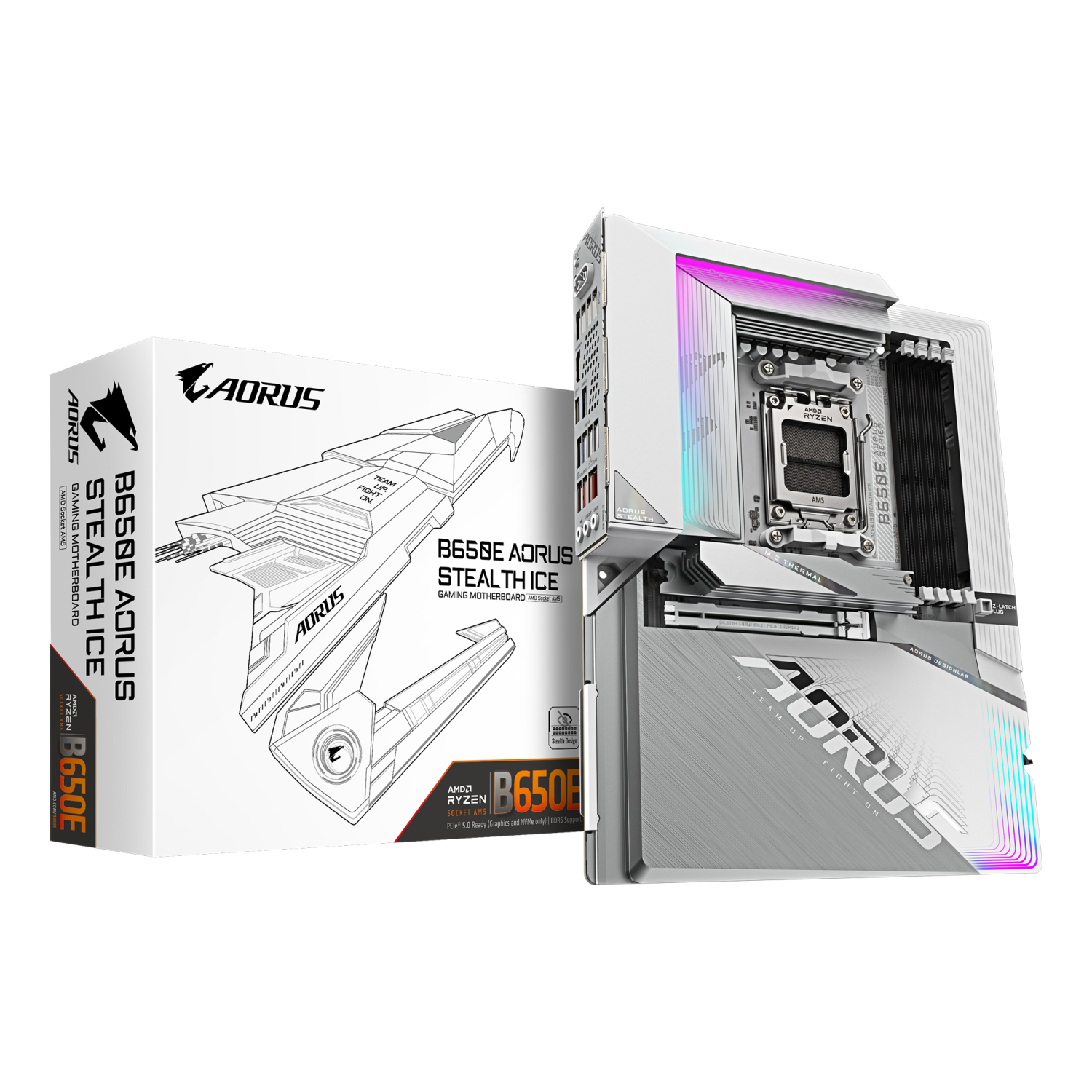 Gigabyte B650E Motherboards - White