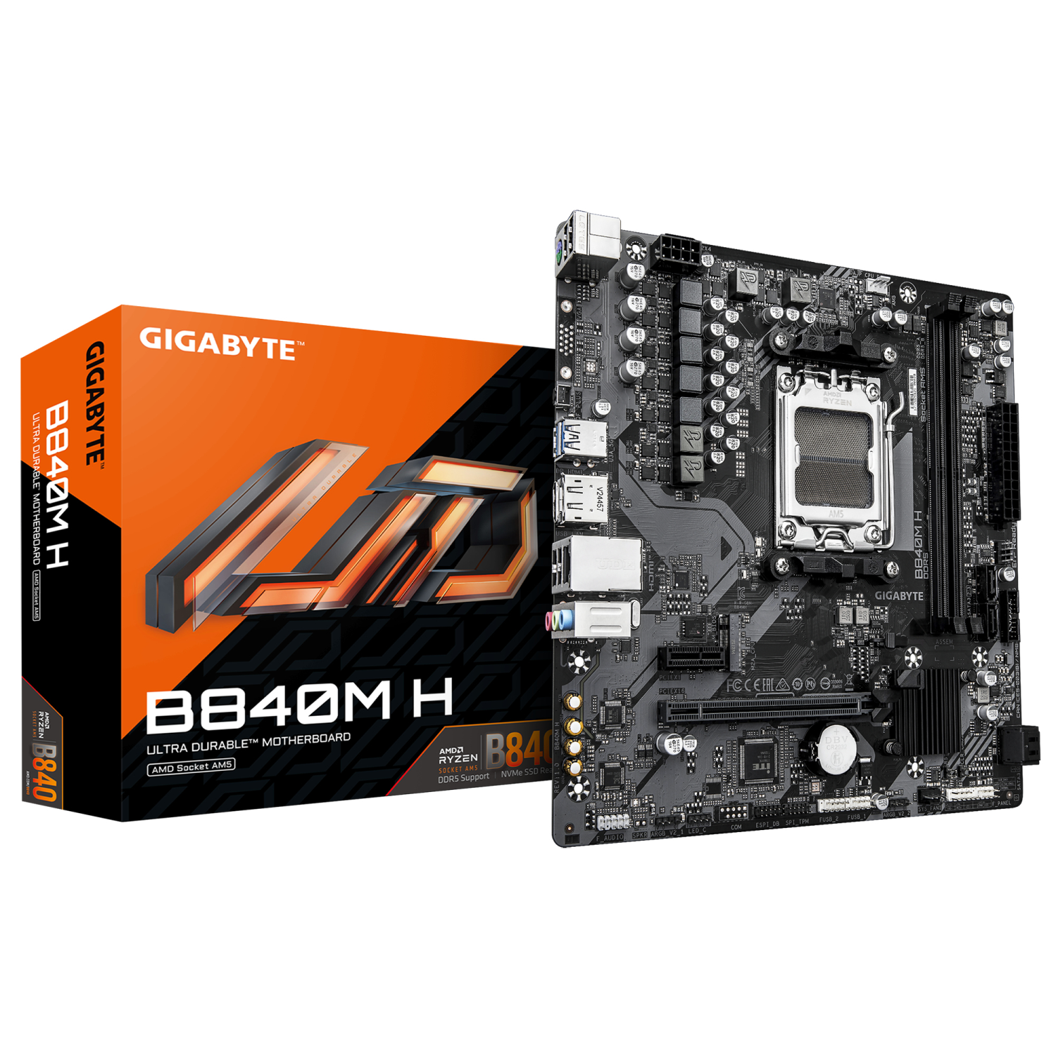 Gigabyte B840M Motherboards - Dark brown