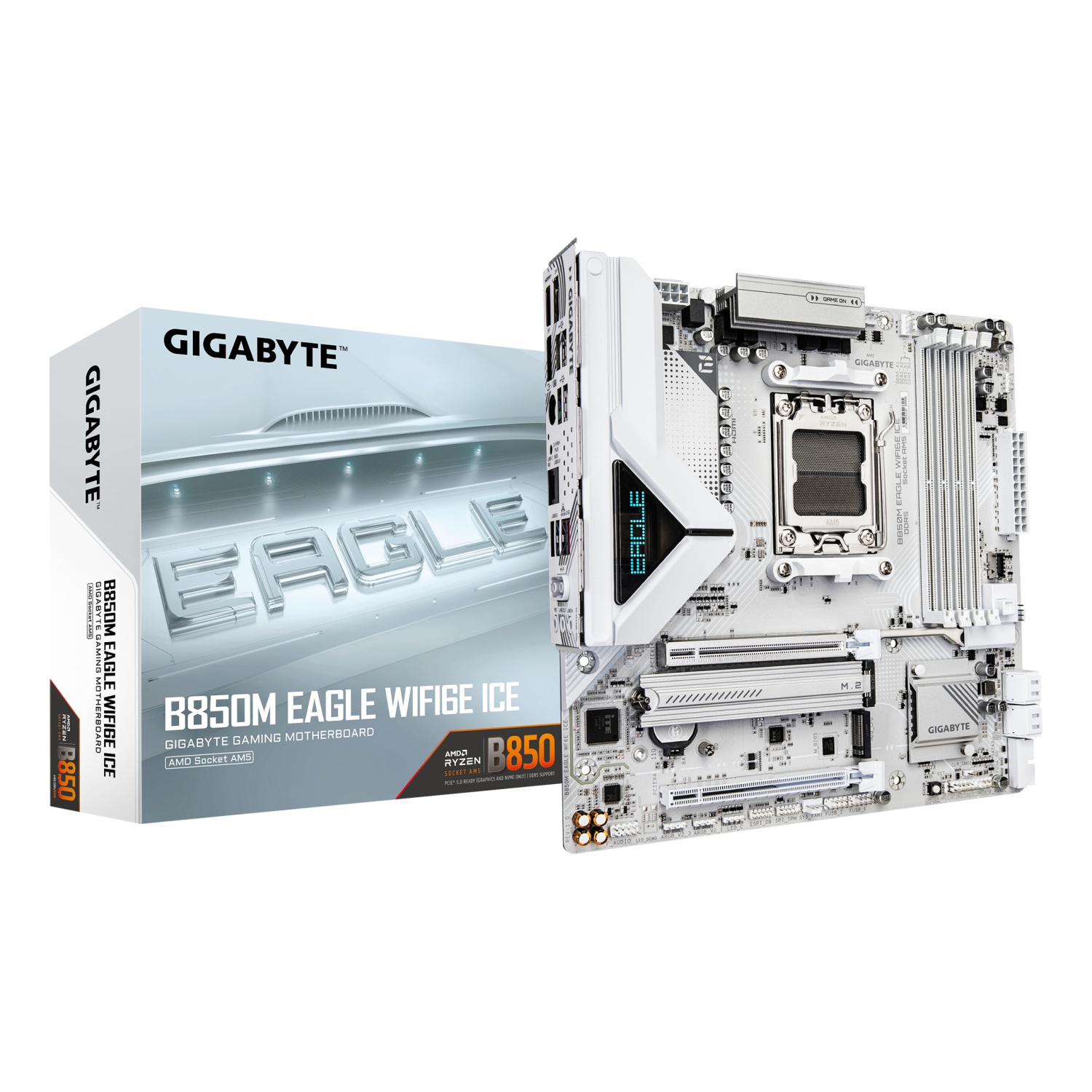 Gigabyte B850M Motherboards - White