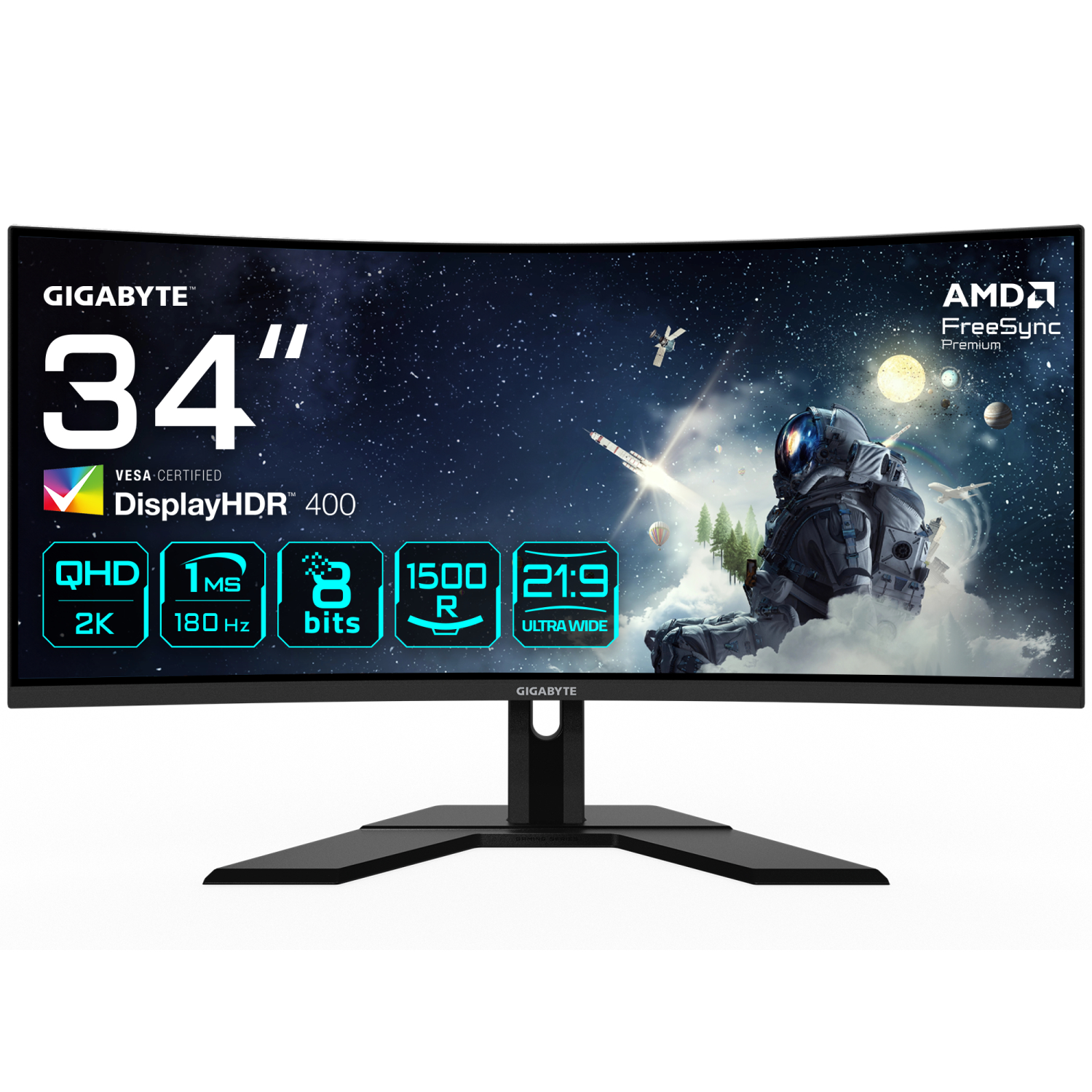 Gigabyte G34WQCP Gaming Monitors - 34 Inches - Black