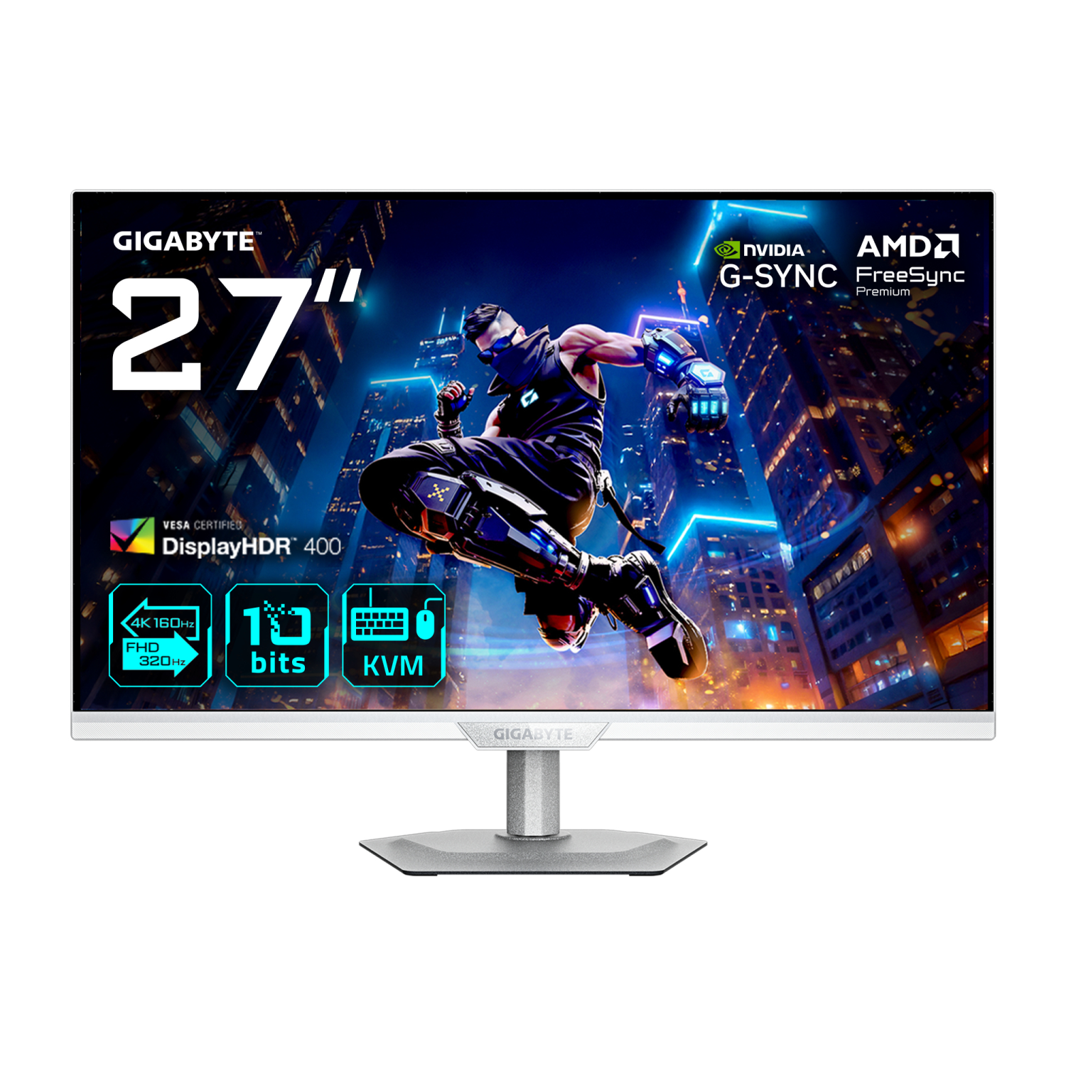 Gigabyte M27UP Computer Monitors - 27 Inches - White