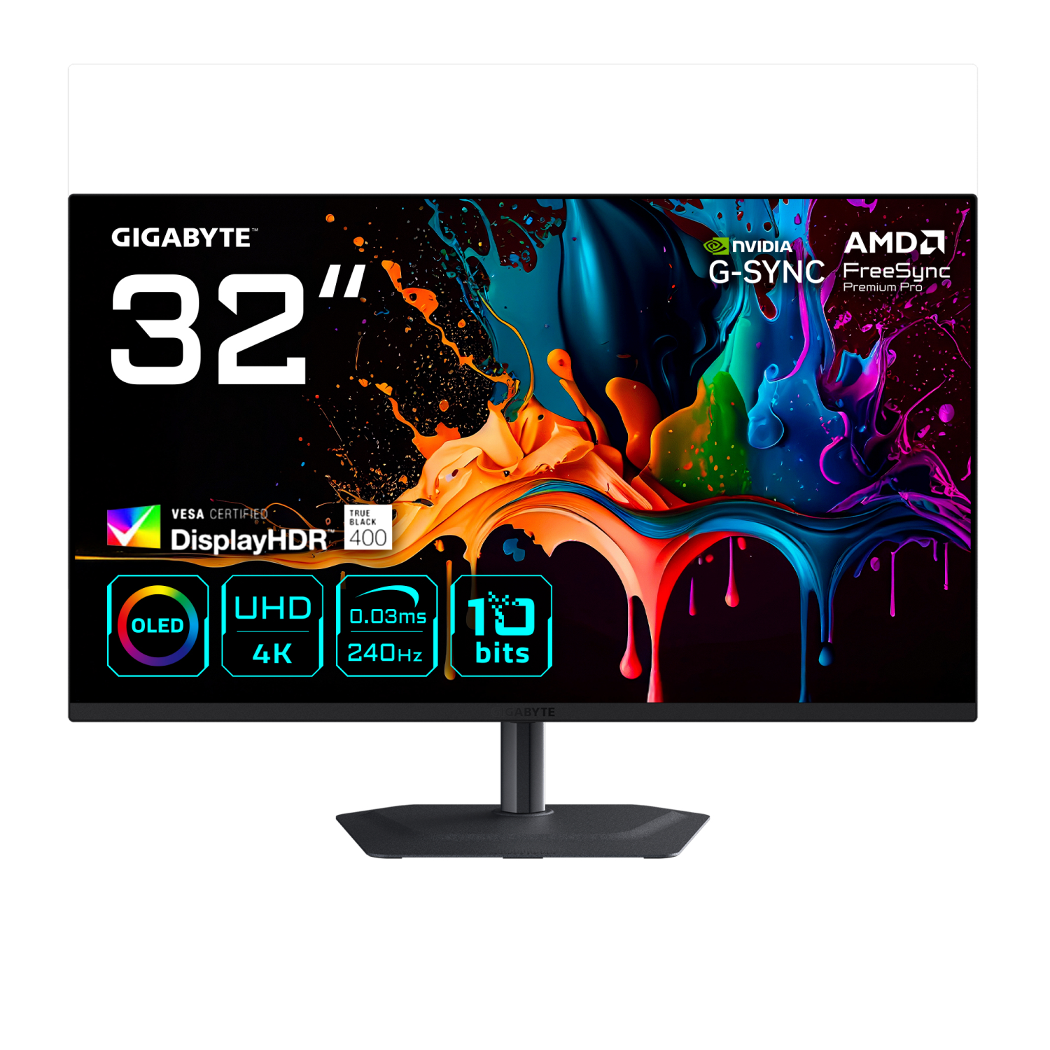 Gigabyte MO32U2 Gaming Monitors - 31.5 Inches - Black
