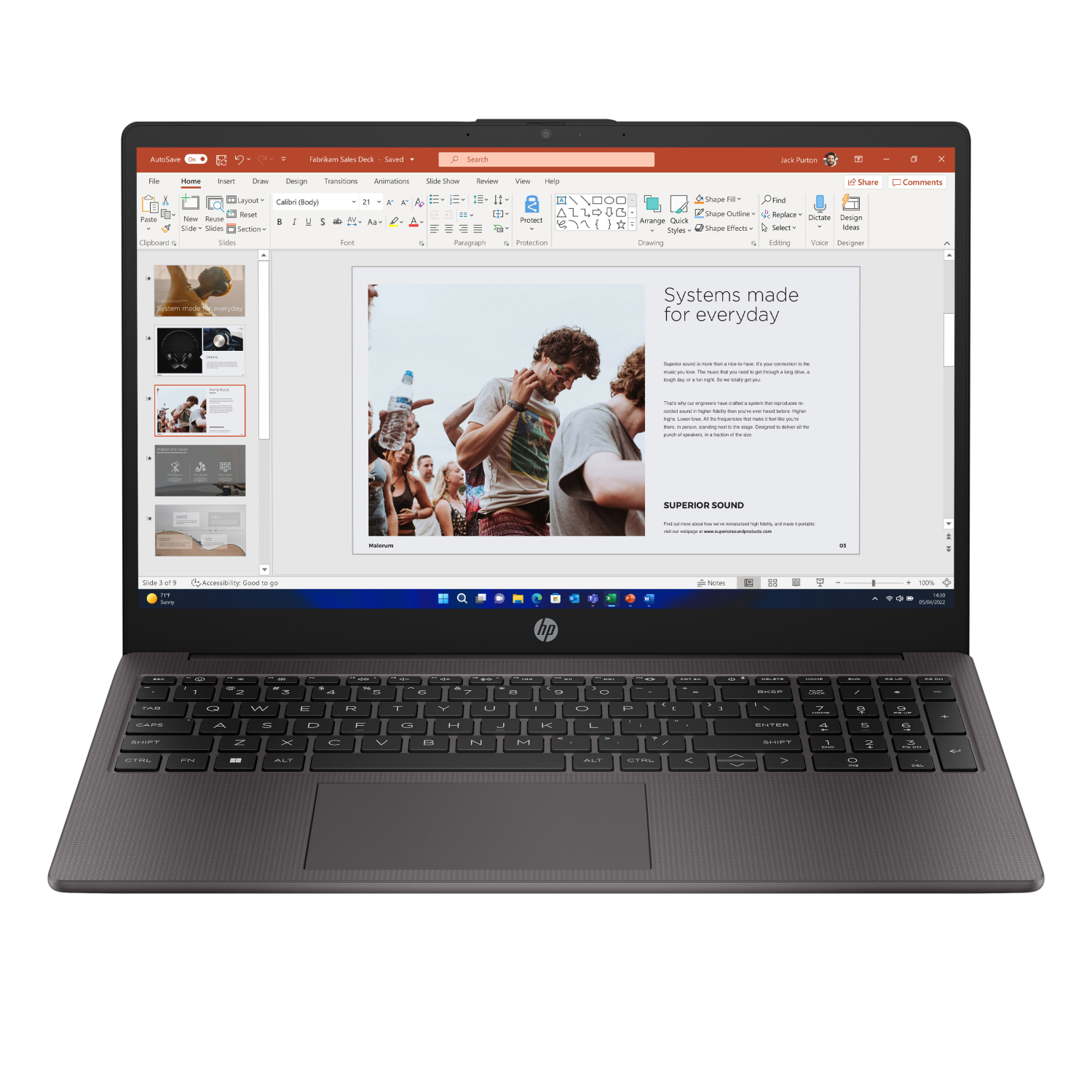 HP 250 G10 AK9U5AT#ABU Laptop 15.6 Inch Full HD 1080p Screen Intel Core i5-1334U 13th Gen 8GB RAM 256GB SSD Windows 11 Home