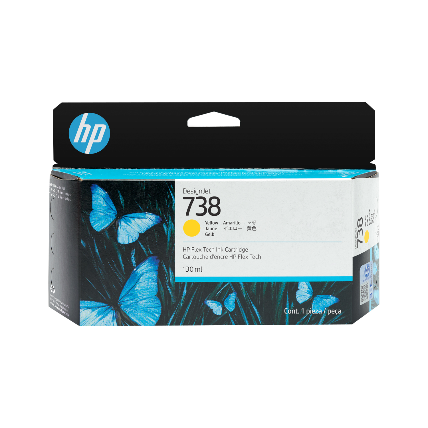 HP 738 130-ML YELLOW DESIGNJET INK C